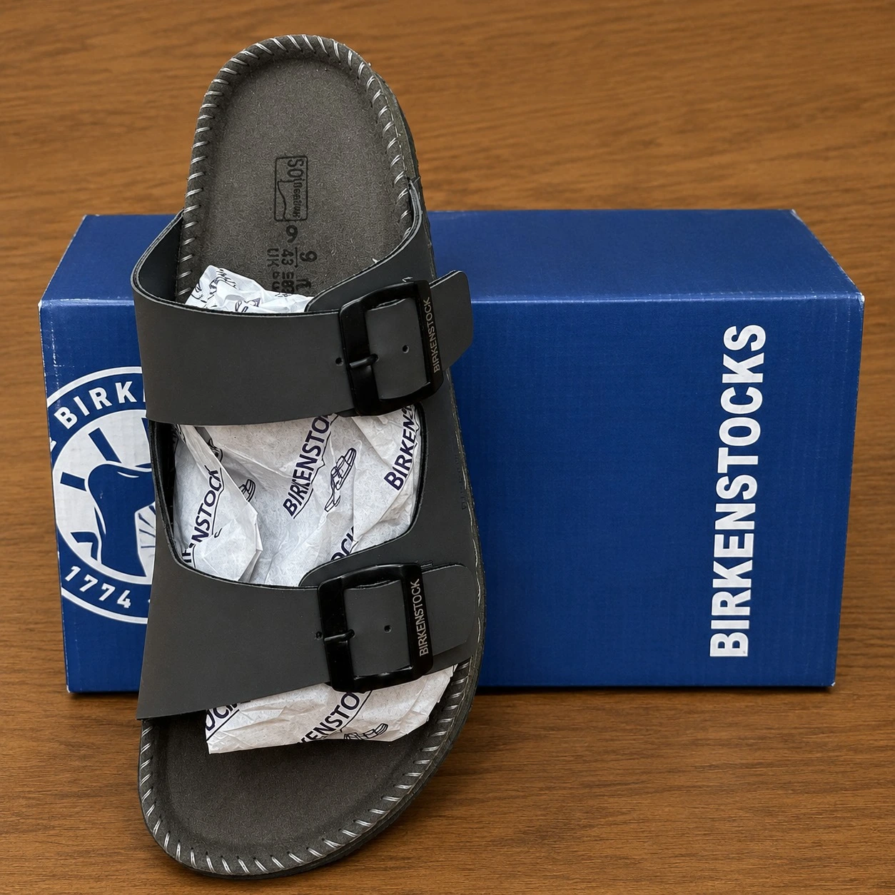 Black Double Buckle Comfort Sandals