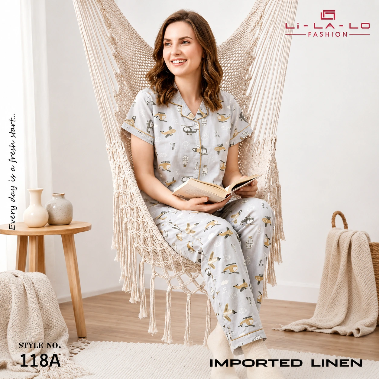 Imported Linen Night Suit