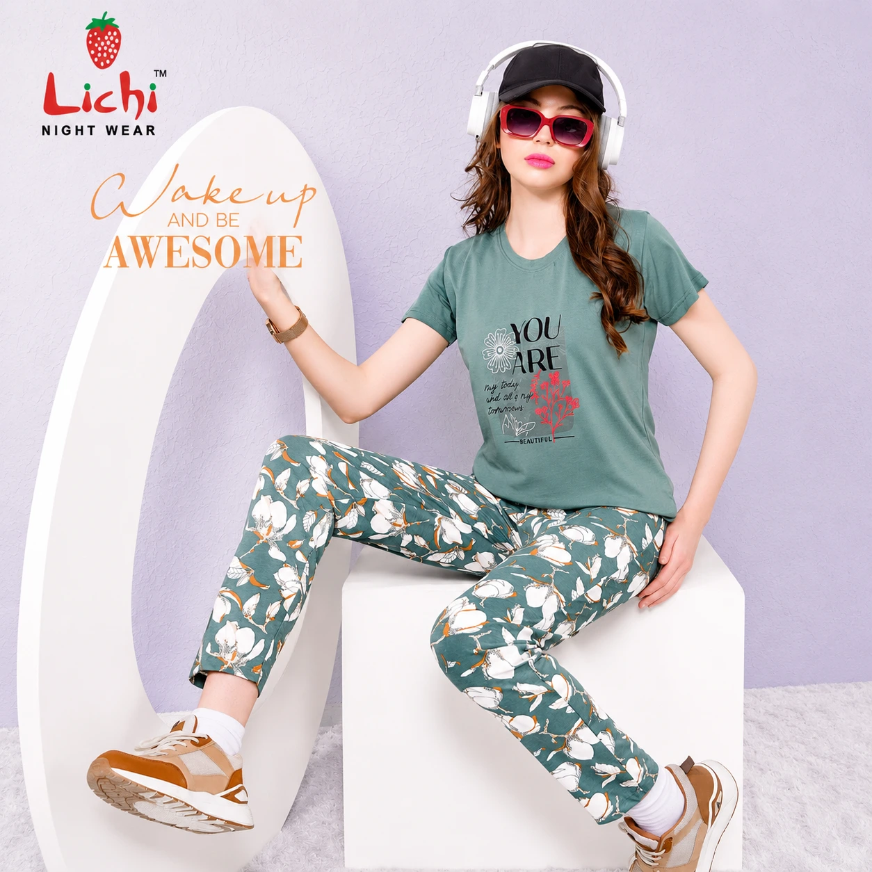 Floral Night Suit
