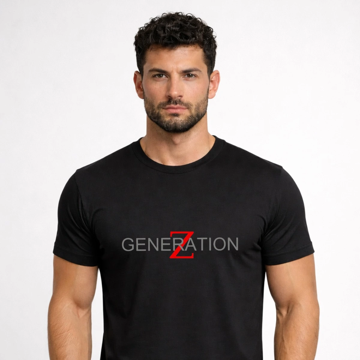 Generation Z Black Printed T-Shirt