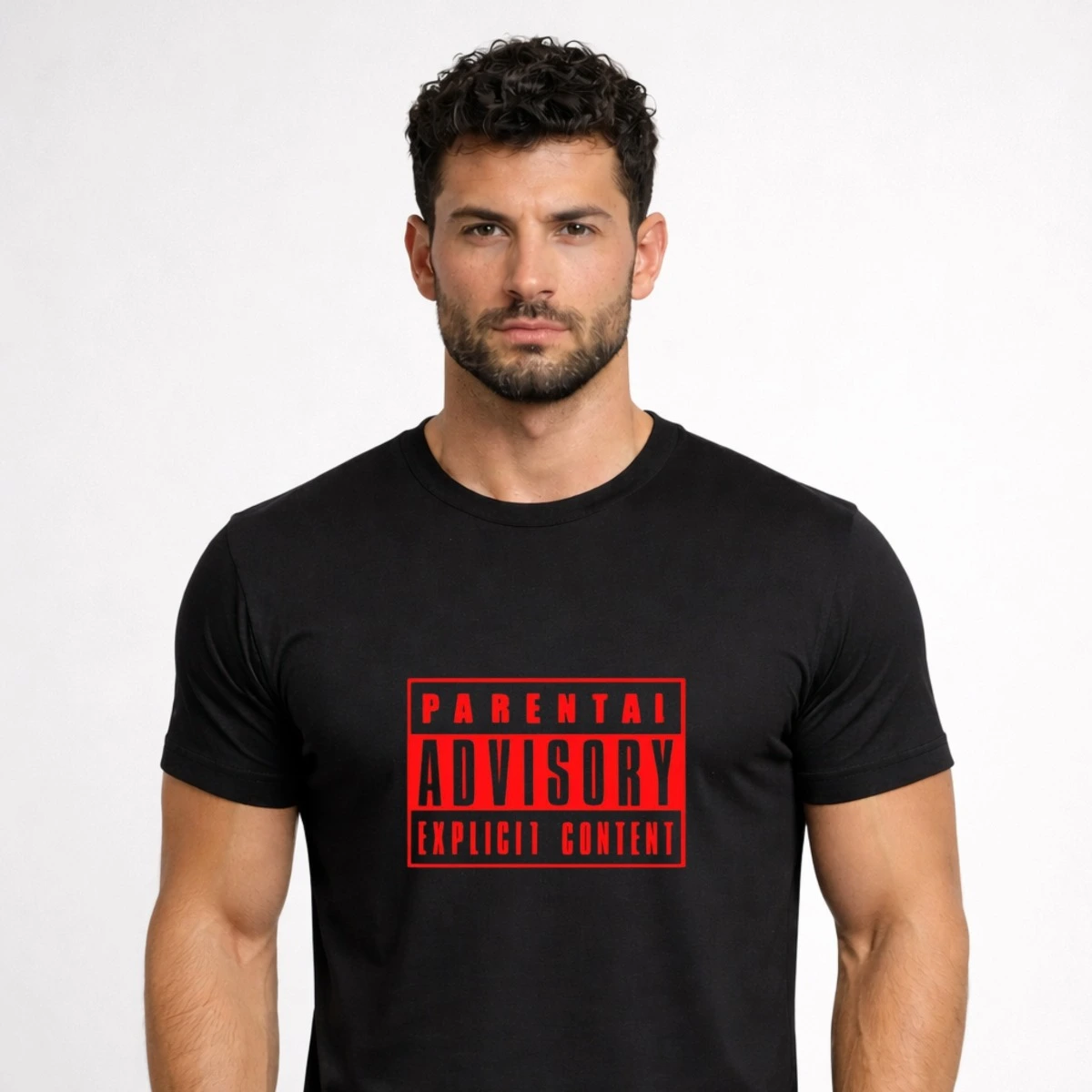 Parental Advisory Black Printed T-Shirt