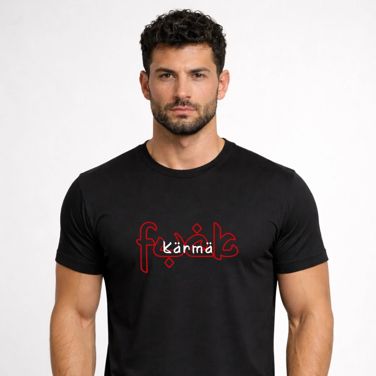 Fake Karma Black Printed T-Shirt