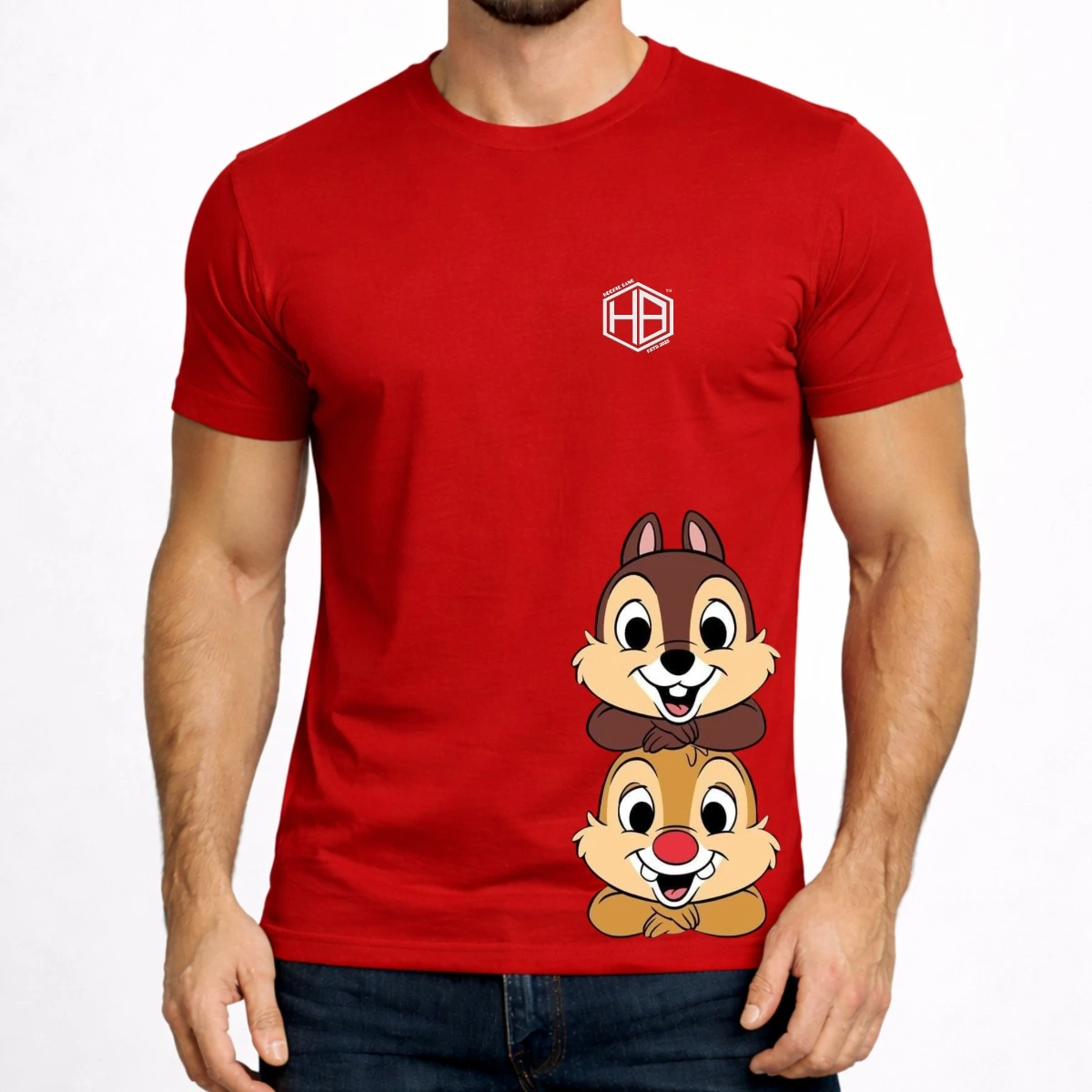 Chipmunk Cartoon Red T-Shirt