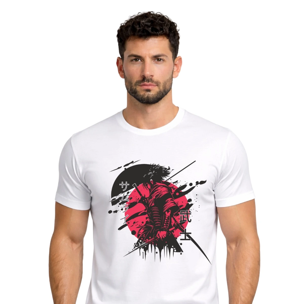 Samurai Art White T-Shirt