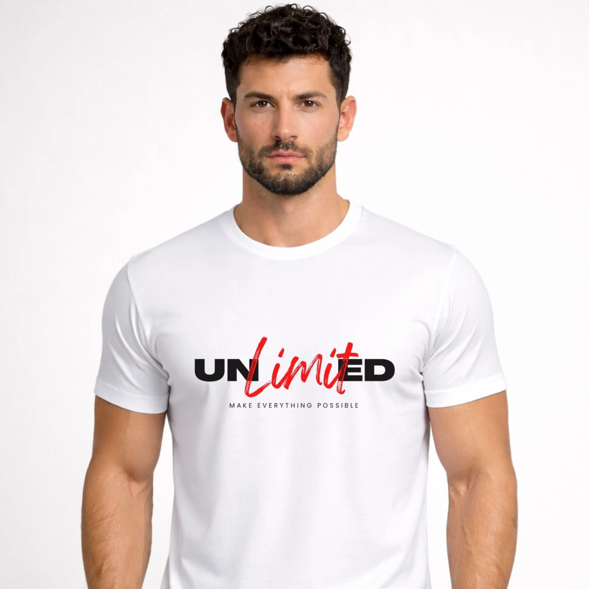 Unlimited White Printed T-Shirt