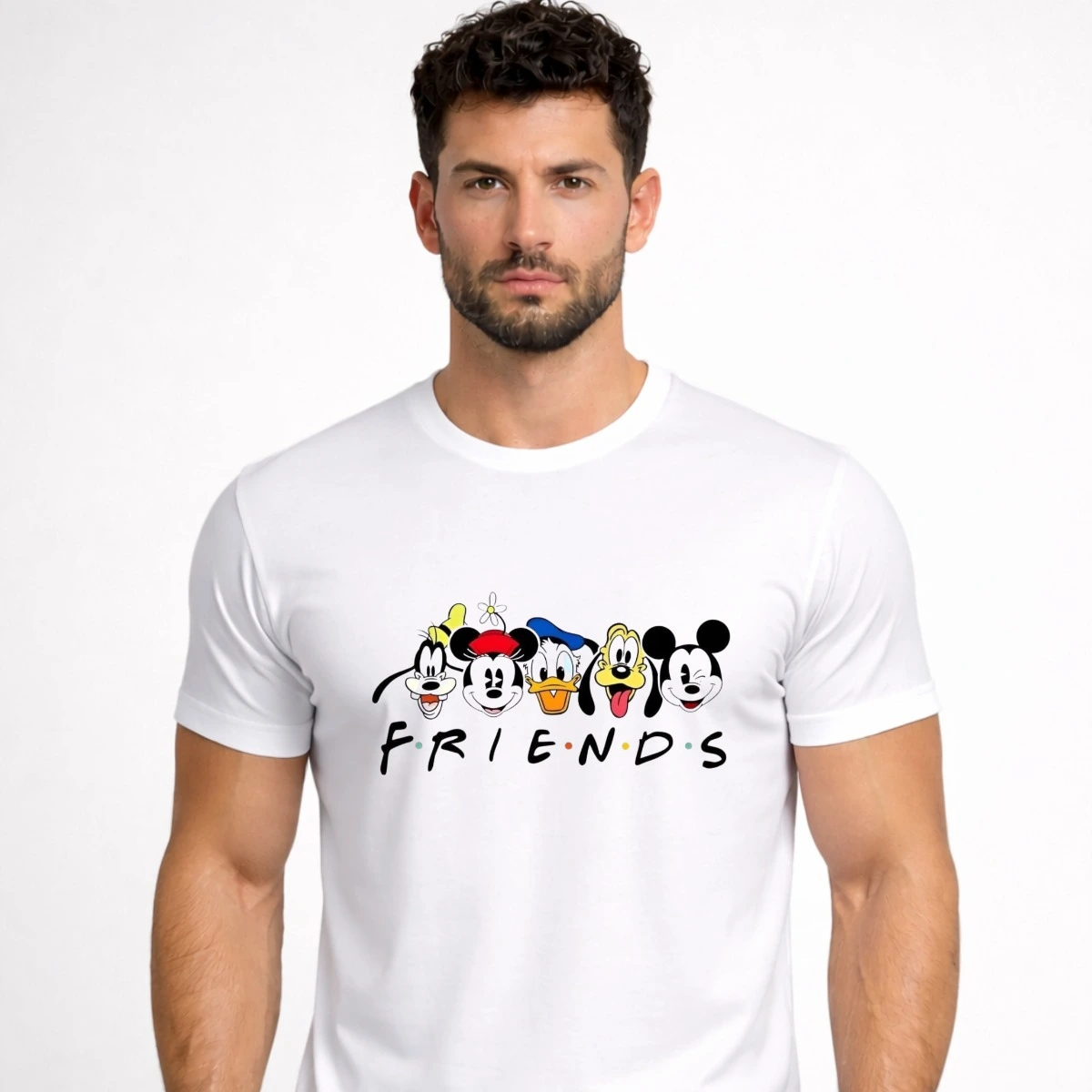 Friends Cartoon White T-Shirt