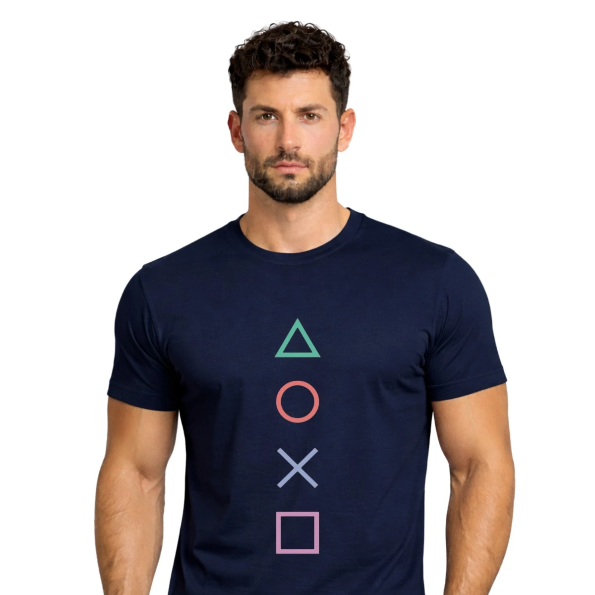 Play Symbol Navy Blue T-Shirt