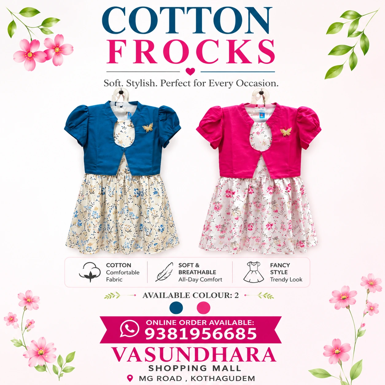 Cotton Floral Kids Frock
