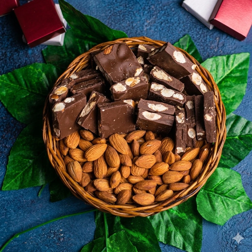 Roasted Almond Dark Bar 100gms