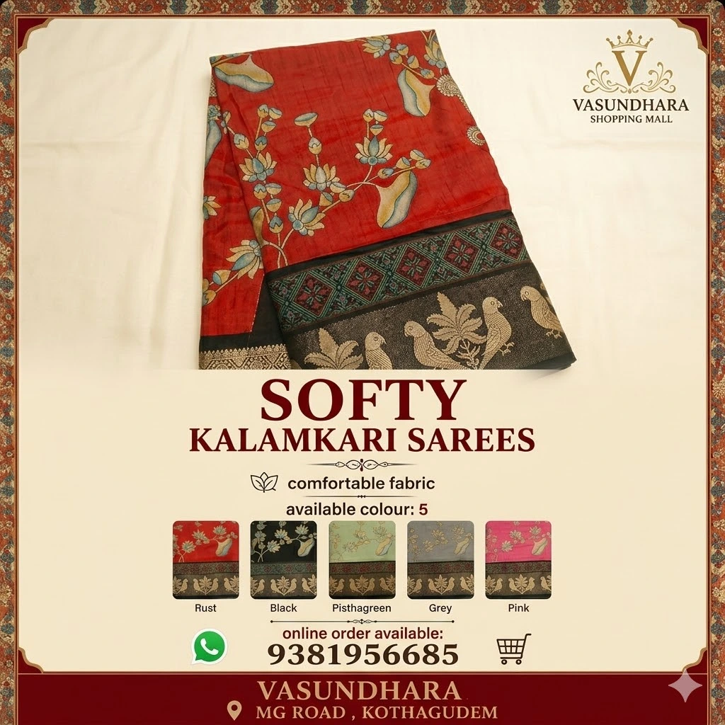 Softy Kalamkari Saree