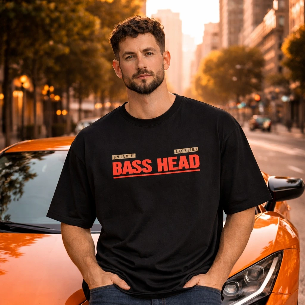 Bass Head Oversized Graphic T-Shirt