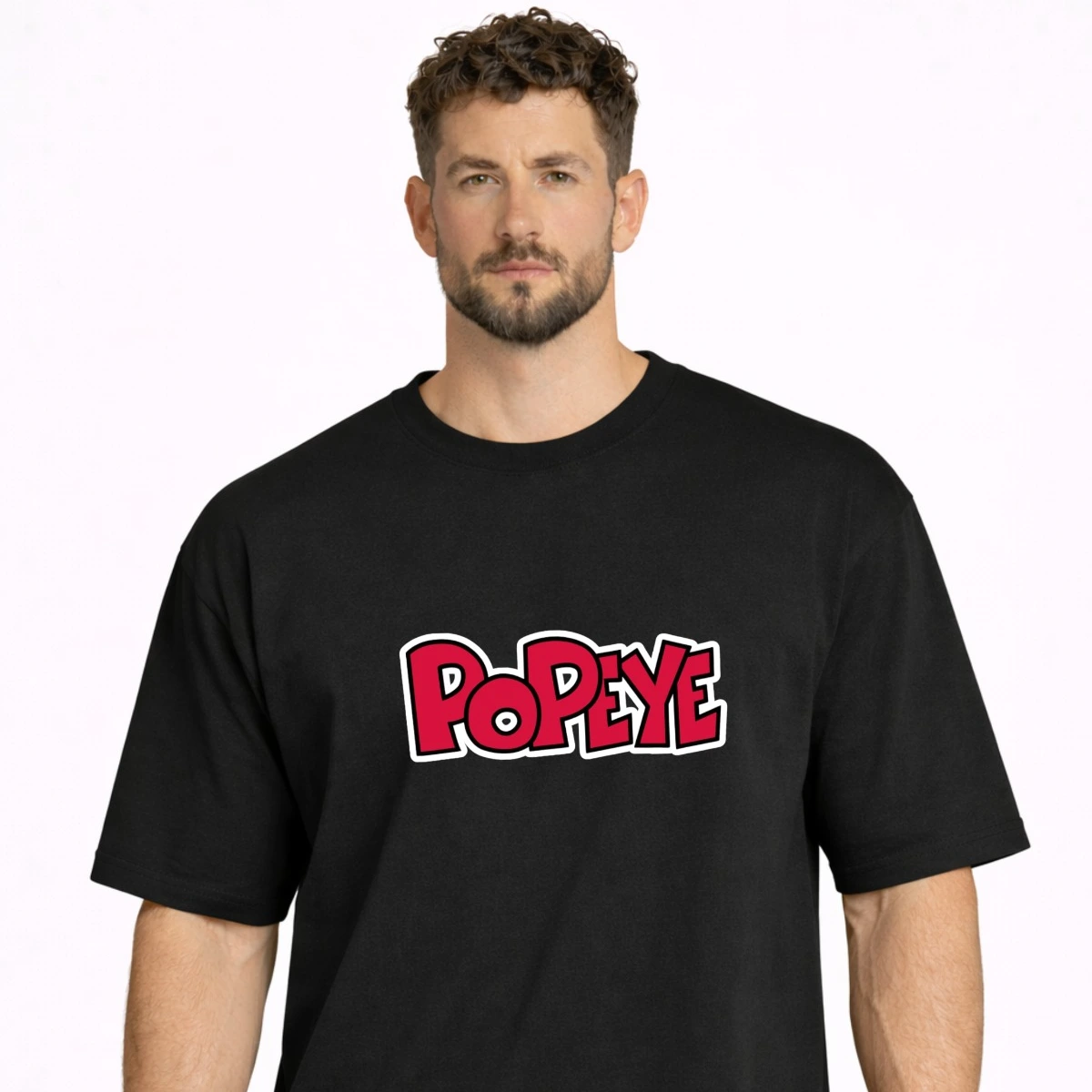 Popeye Black Oversized T-Shirt
