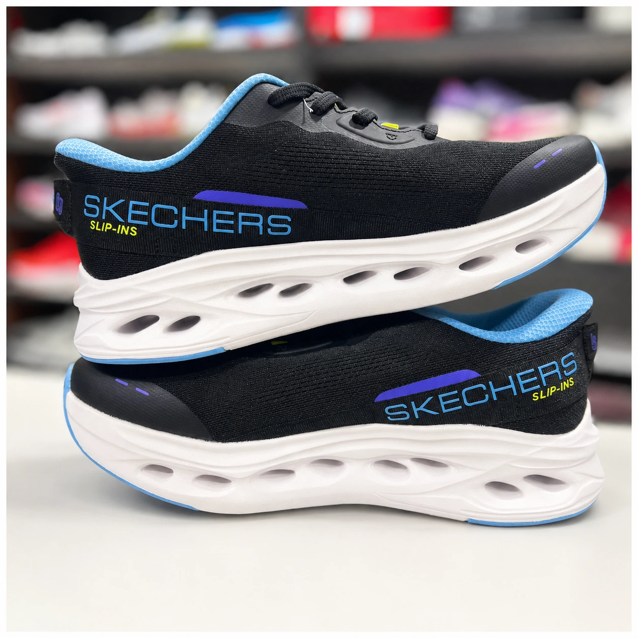 Skechers Slip-Ins Black Sports Shoes