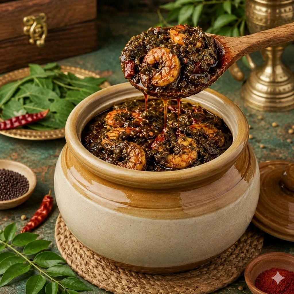 Gongura Prawns Pickle
