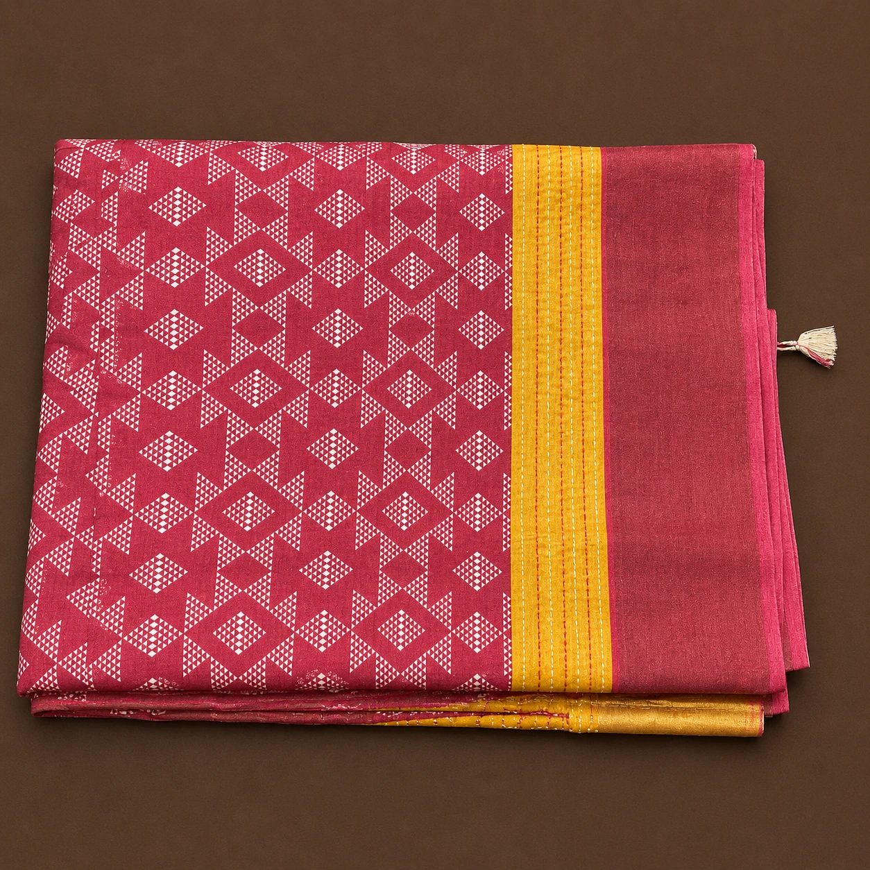 Tusser saree with thread work
