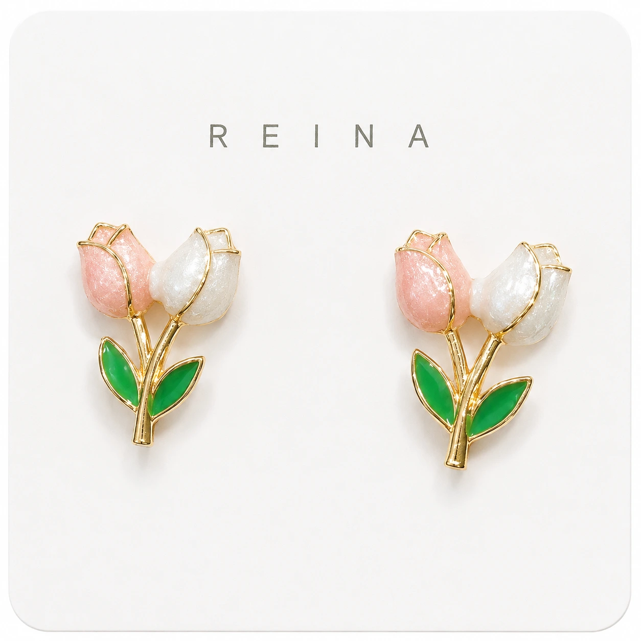 Tulip Bloom Stud Earrings