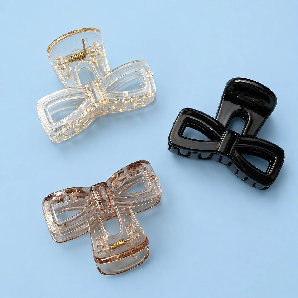 Transparent Bow Hair Clutcher Clips