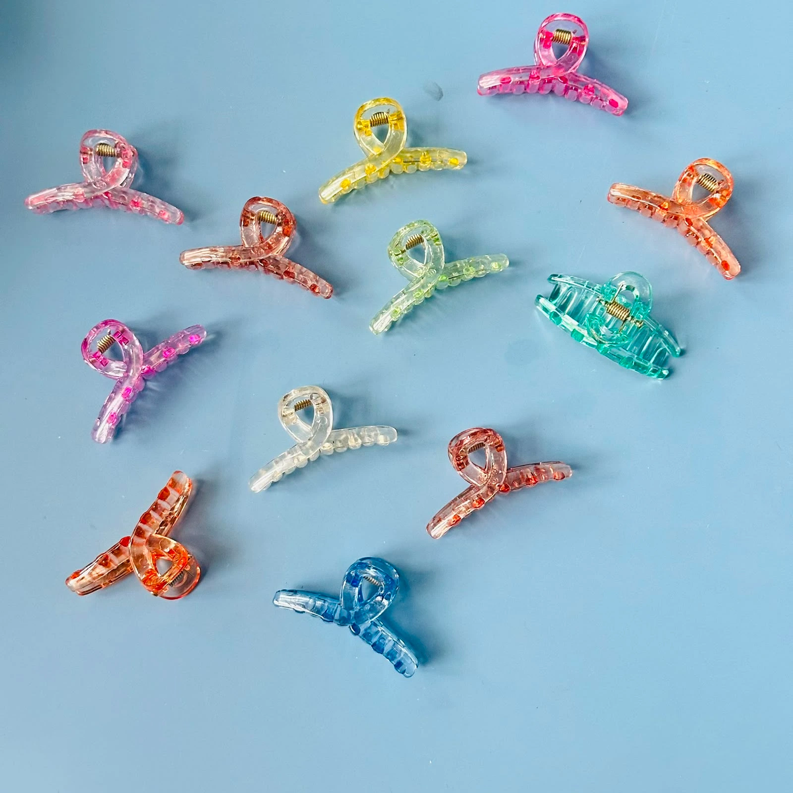 Colorful Mini Transparent Hair Clutcher Clips
