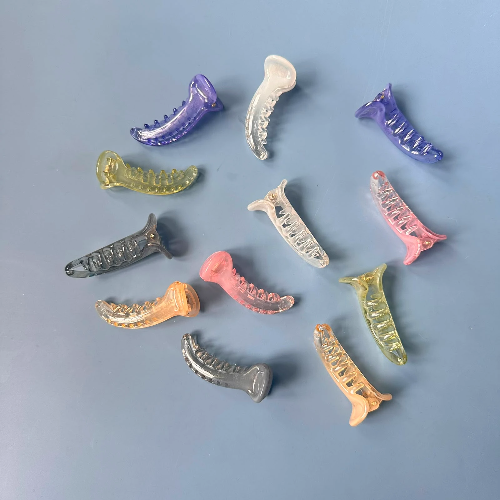 Curved Transparent Banana Hair Clips