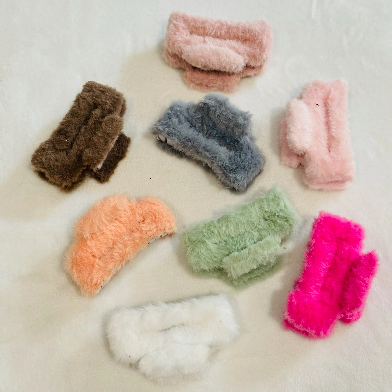 Fluffy Fur Hair Clutcher Clips