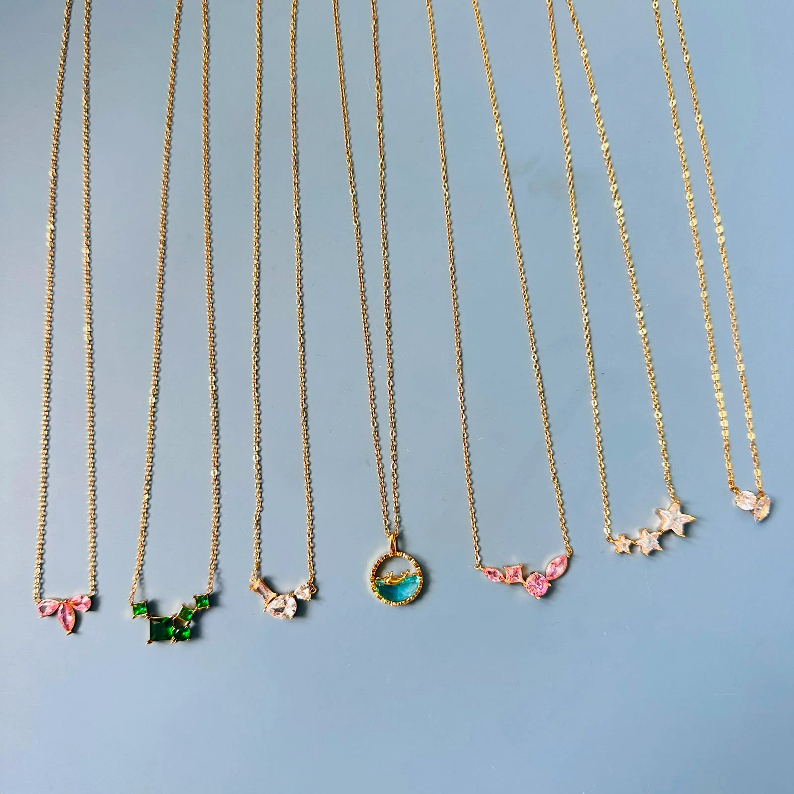 Elegant Crystal Charm Pendant Necklace Collection