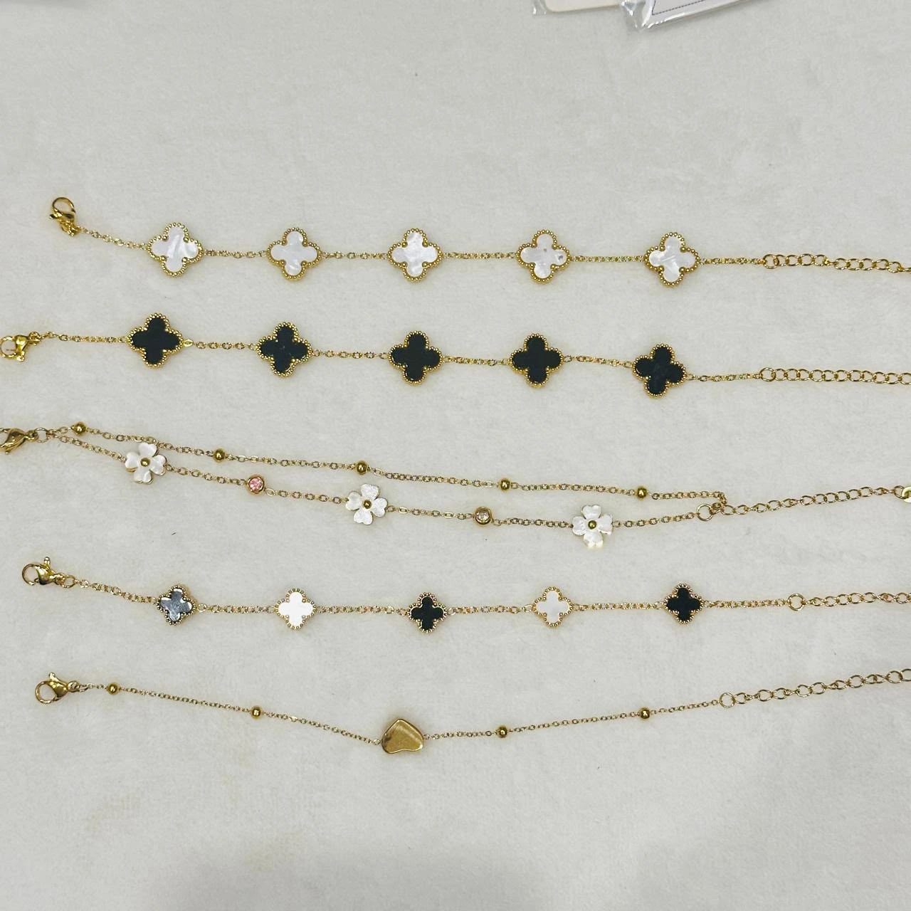 Elegant Clover Charm Bracelet Collection