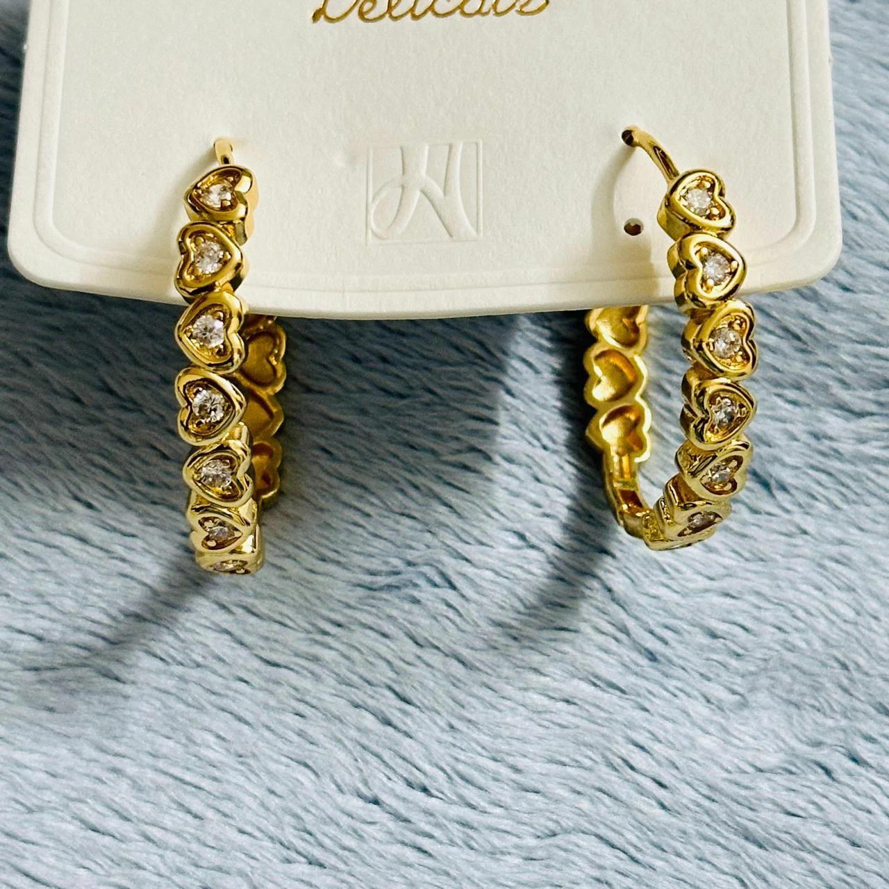 Gold-Tone Oval Drop Earrings