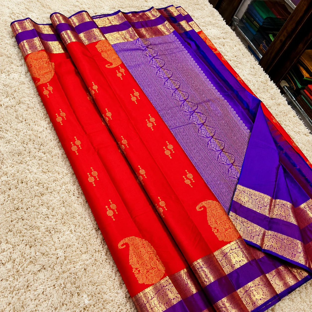 Semi Kanchipuram silk saree