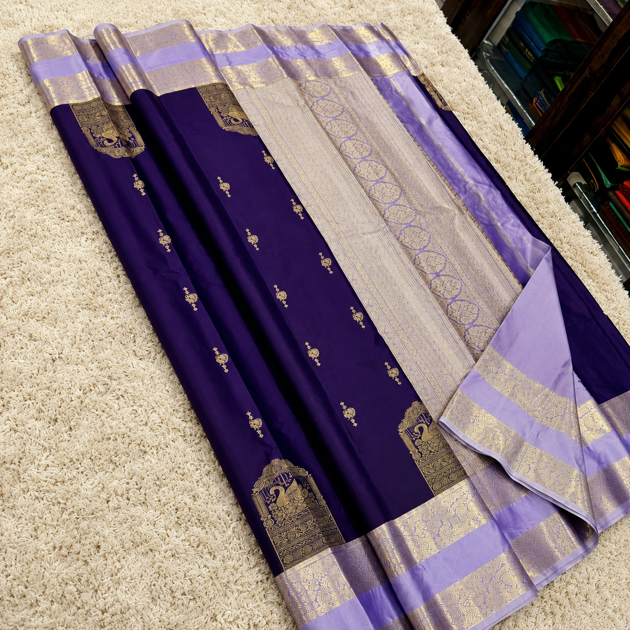Royal Purple Kanchipuram Silk Saree
