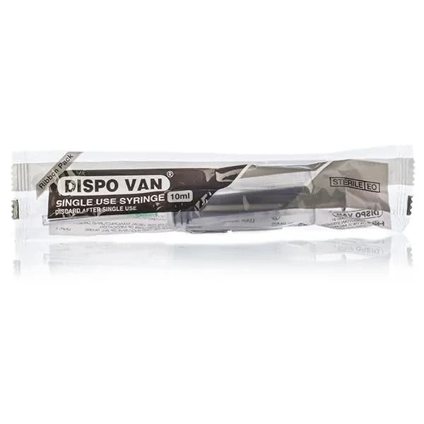 Dispovan Sterile Single Use Luer Mount 10ml Syringe with Needle
