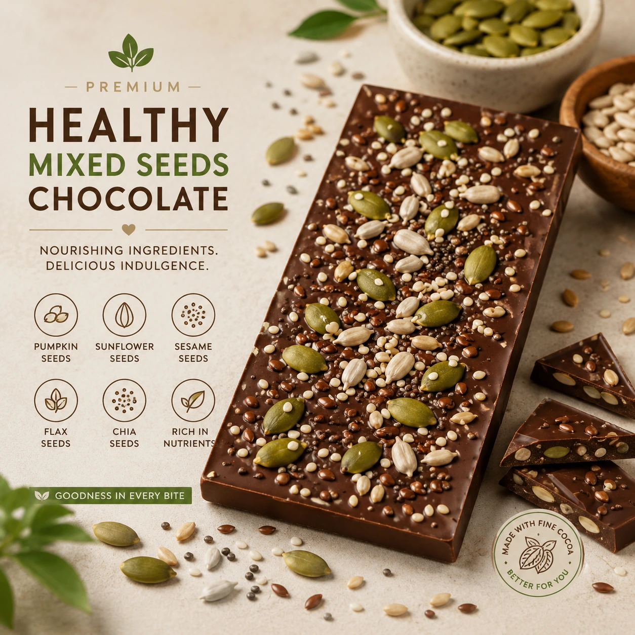Healthy Mixed Seeds Chocolate 100gms