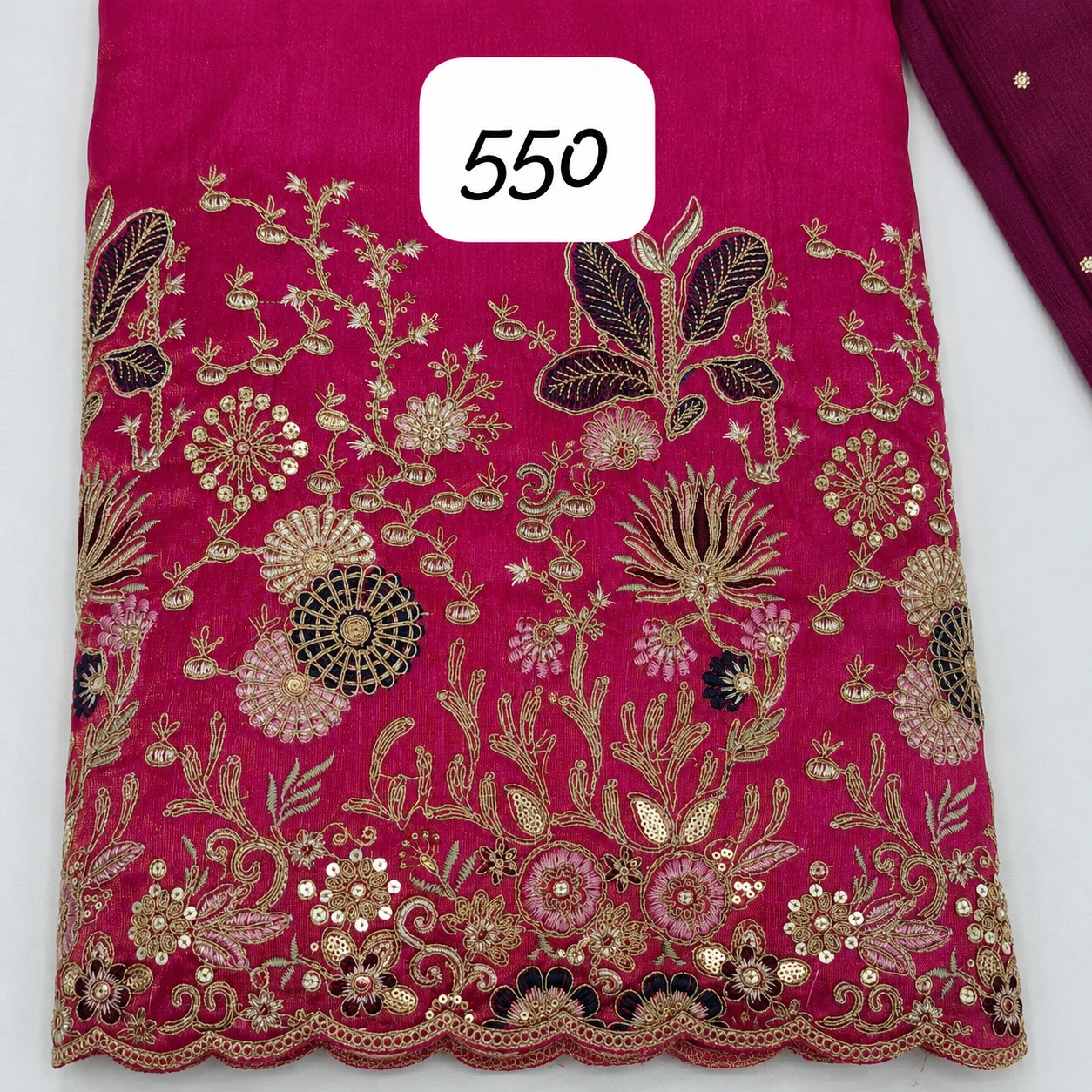 Heavy Embroidered Party Wear Fabric