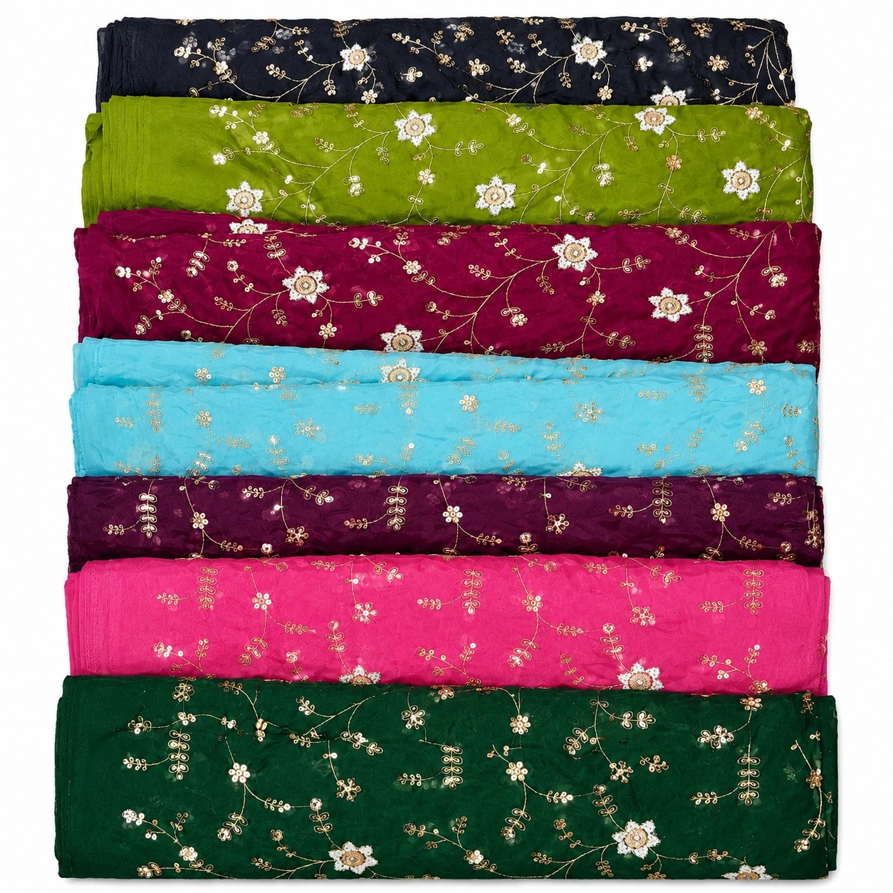 Uppada silk Allover with beeds