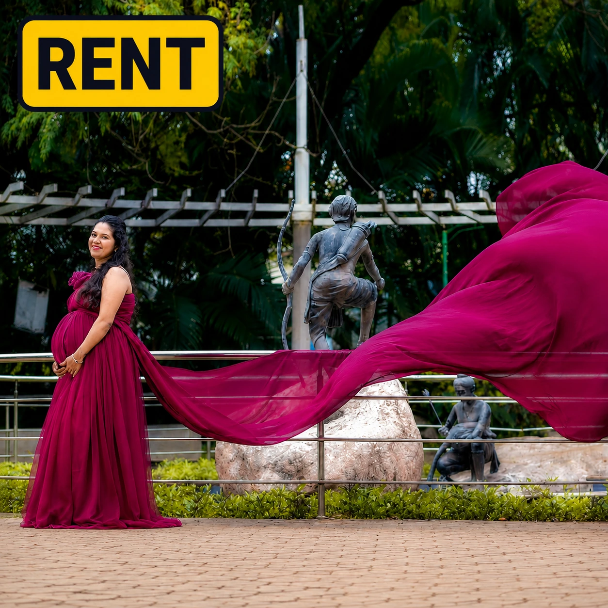 Magenta Tail Gown