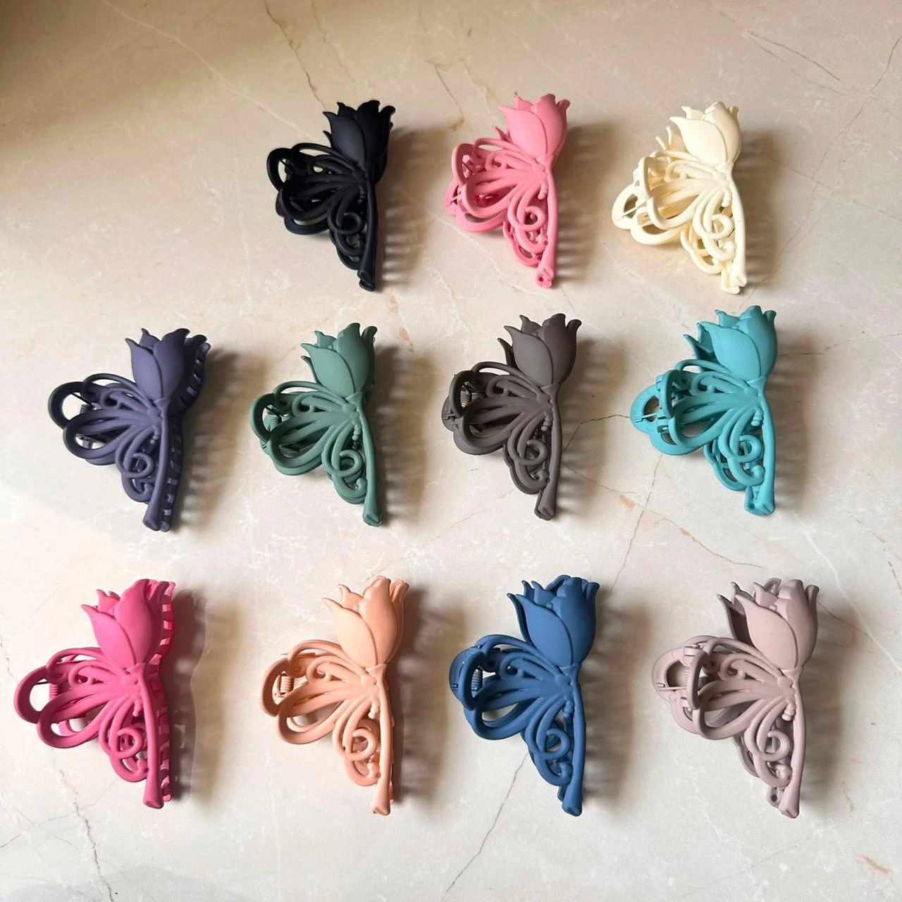 Butterfly Tulip Hair Claw Clip