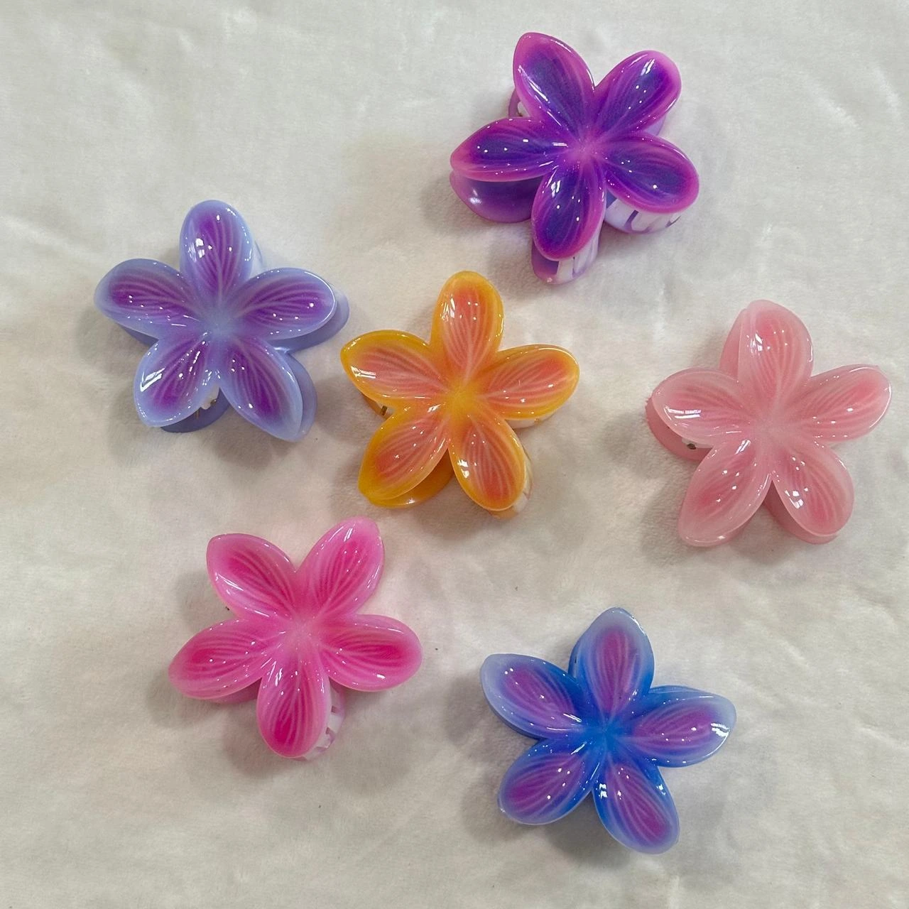 Jelly Flower Hair Claw Clip