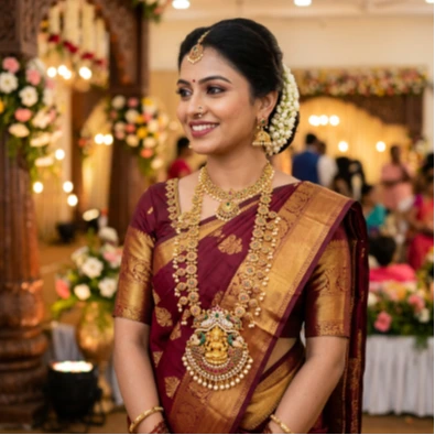 Lakshmi Temple Bridal Long Haram