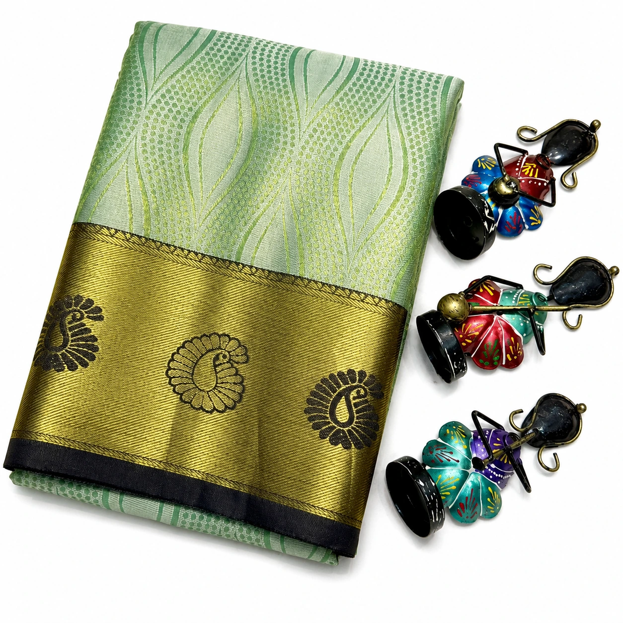 Premium Pista Green Kanchivaram Silk Saree