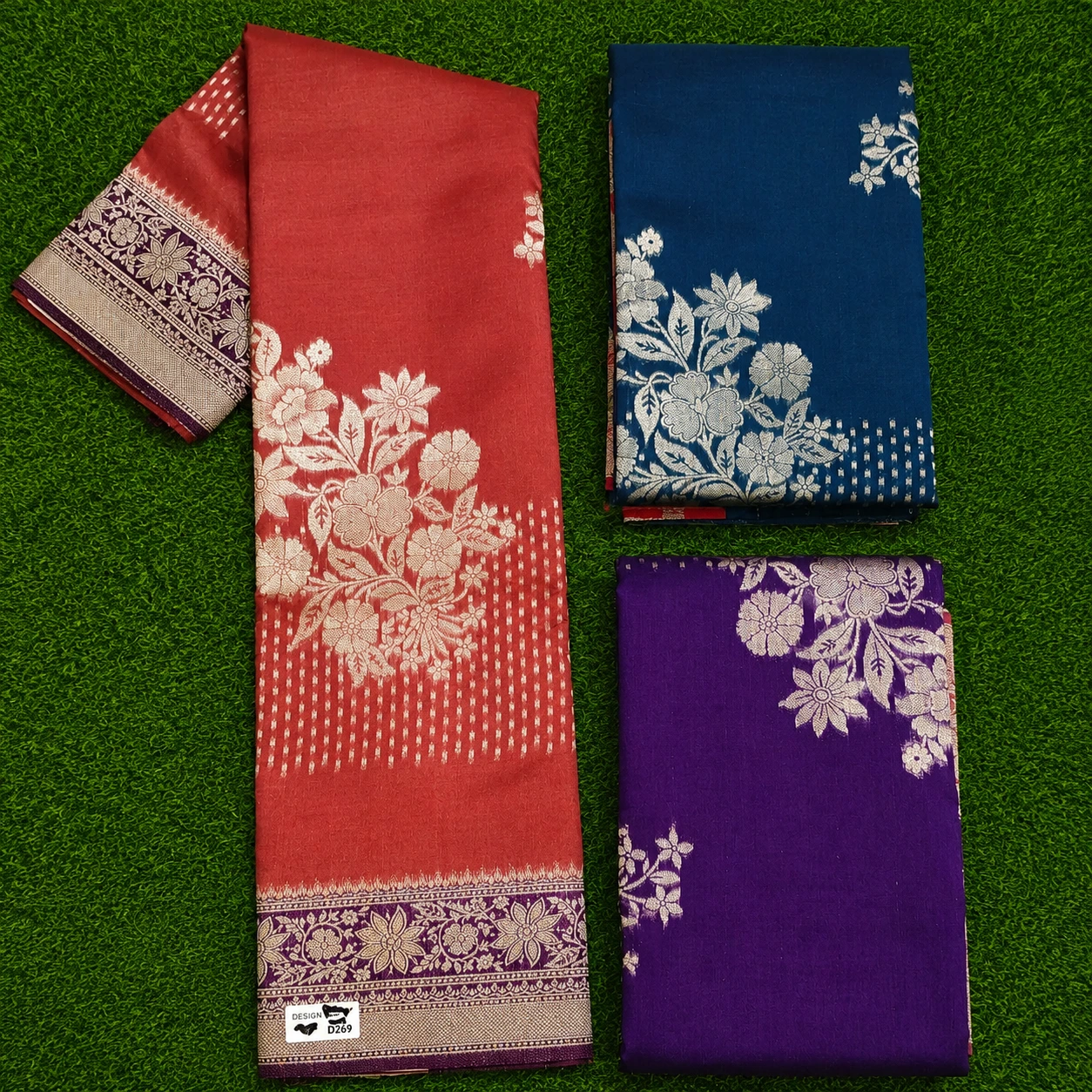 Designer Floral Border Fancy Saree