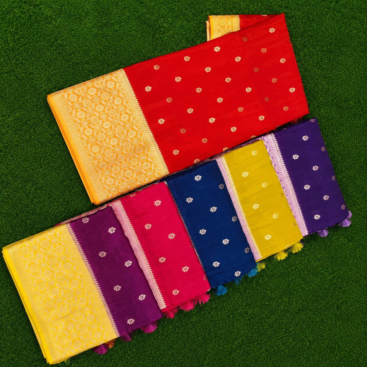 Shosha Designer Silk Saree with Floral Zari Pallu