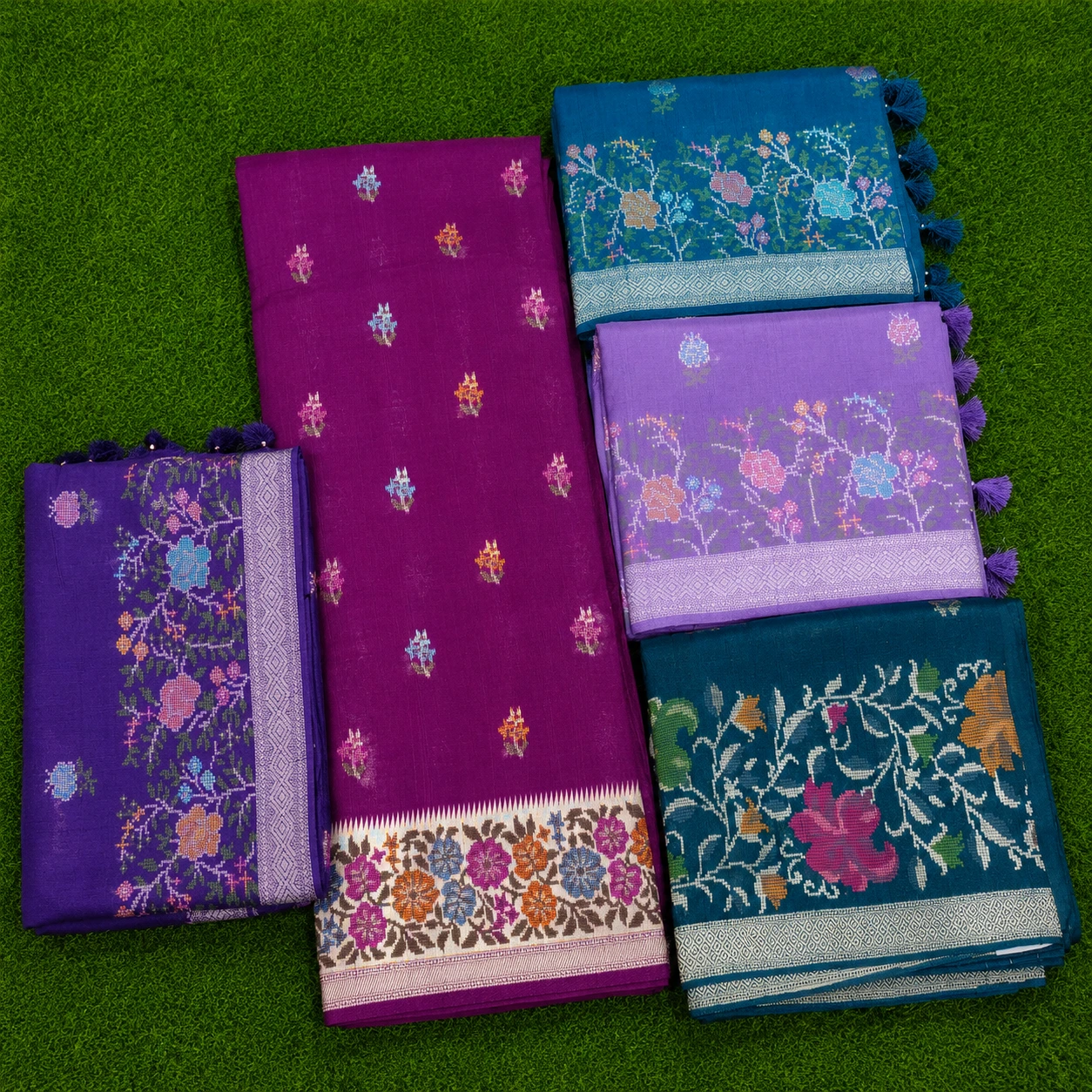 Floral Weaving Fancy Saree with Designer Border