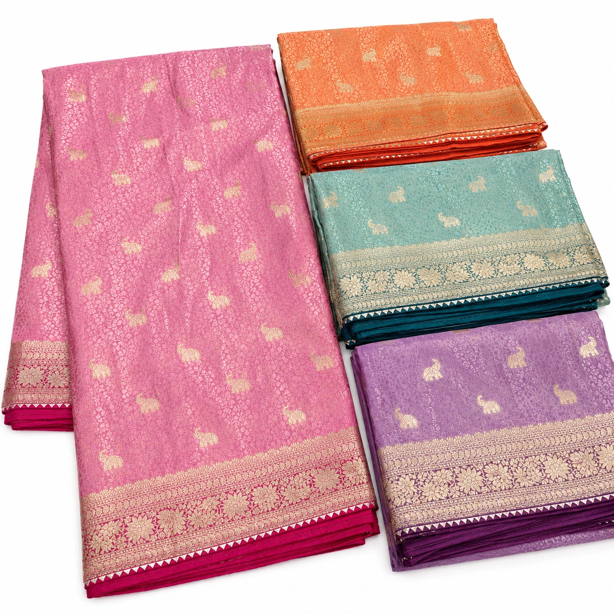 Banarasi Tissue Fancy Saree with Rich Zari Border