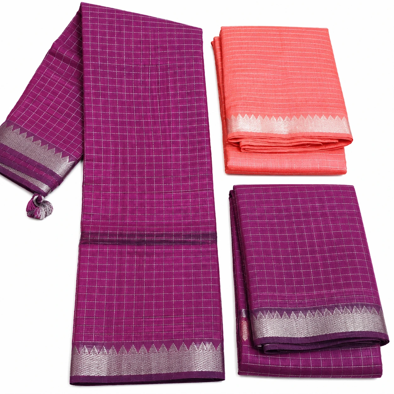 Mangalagiri Pattu checks saree