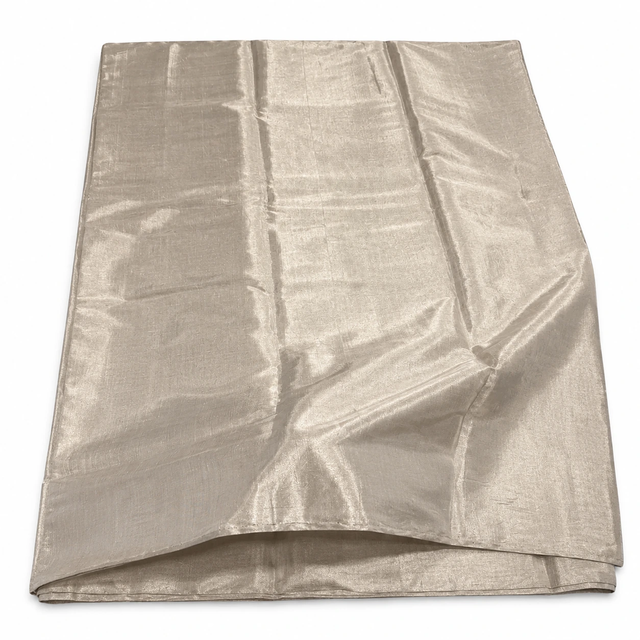 Silver Chanderi Tissue Silk Saree