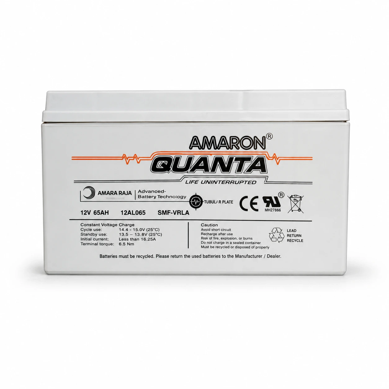 Amaron Quanta 12AL065 12V 65Ah SMF VRLA Battery