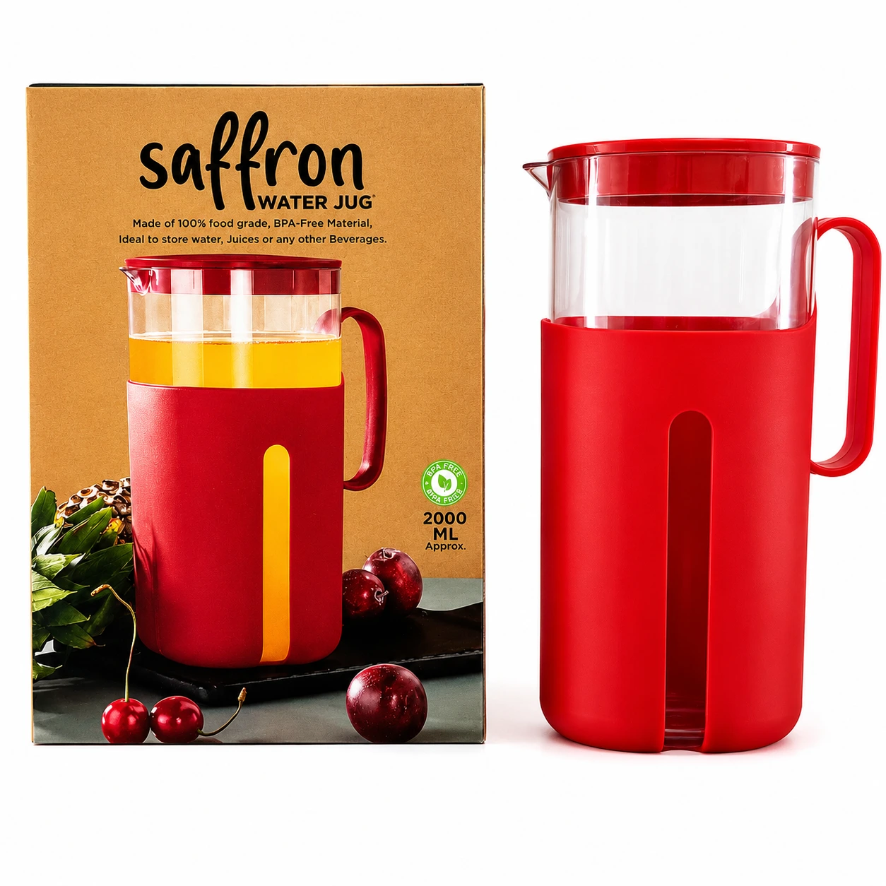Saffron Water Jug – 2000 ml