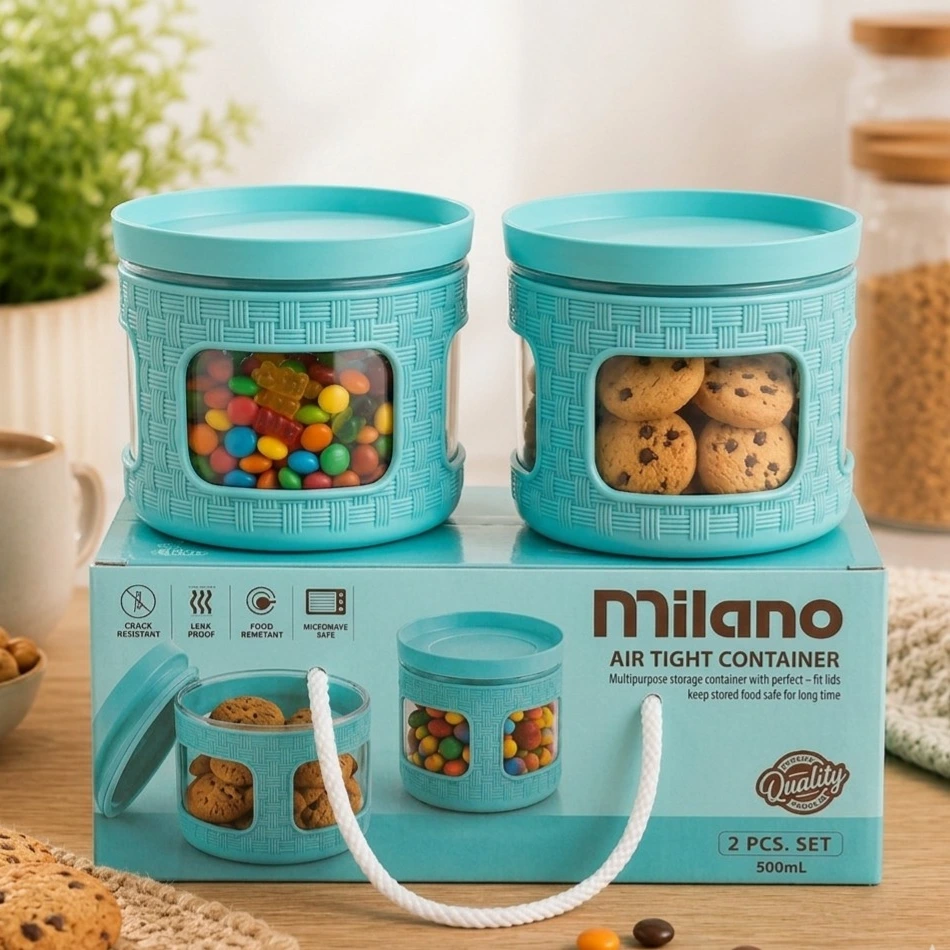 Milano Airtight Storage Container Set – 2 Pieces, 500 ml