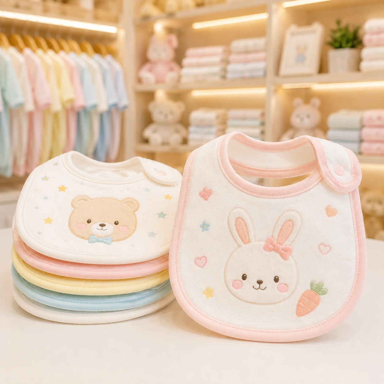 Soft Cotton Baby Bib Set
