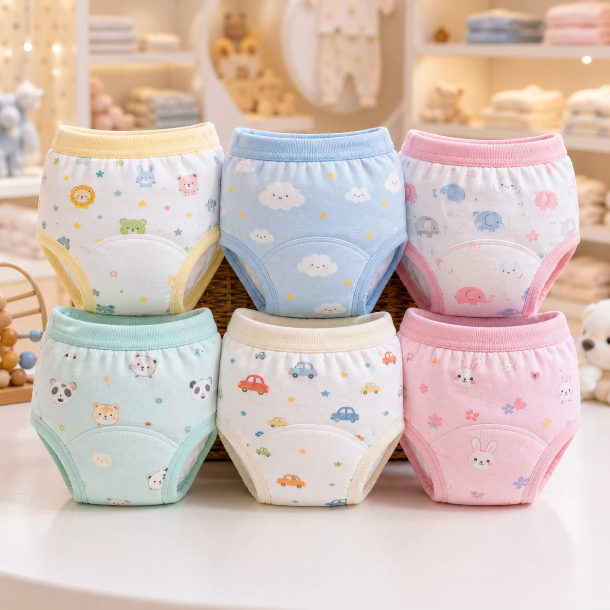 Multicolour Padded Potty Training Underwear Combo