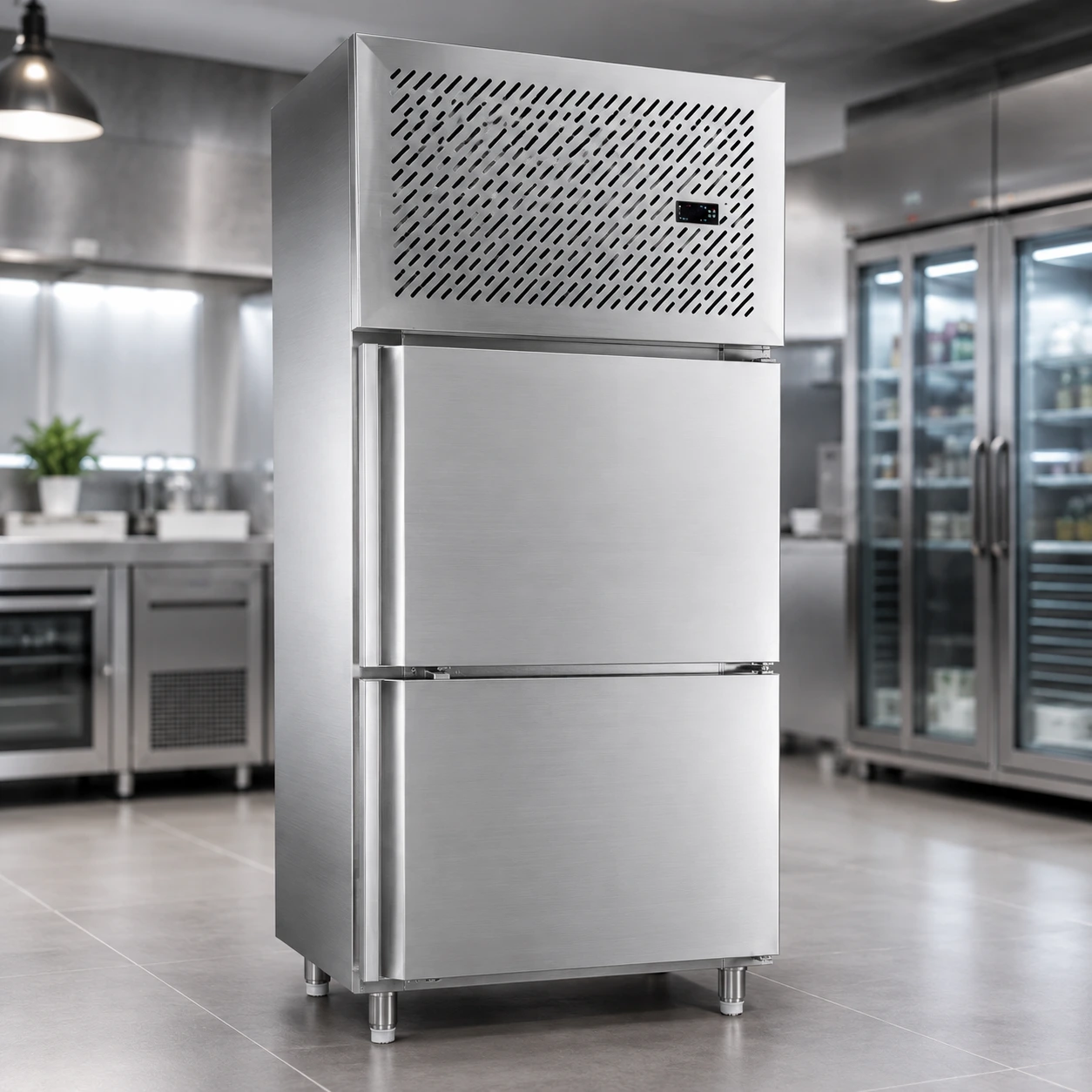2 Door Vertical Chiller/Freezer